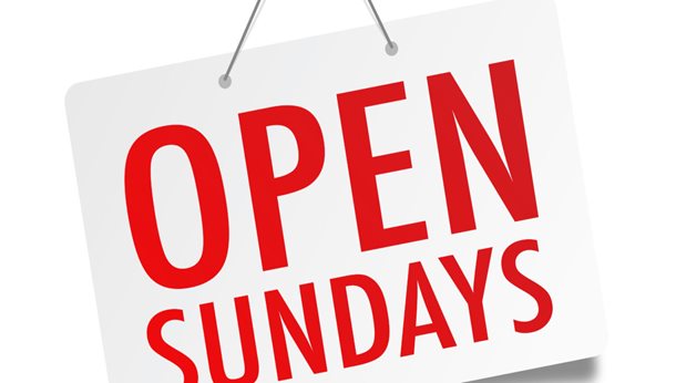 We’re Now Open Sundays